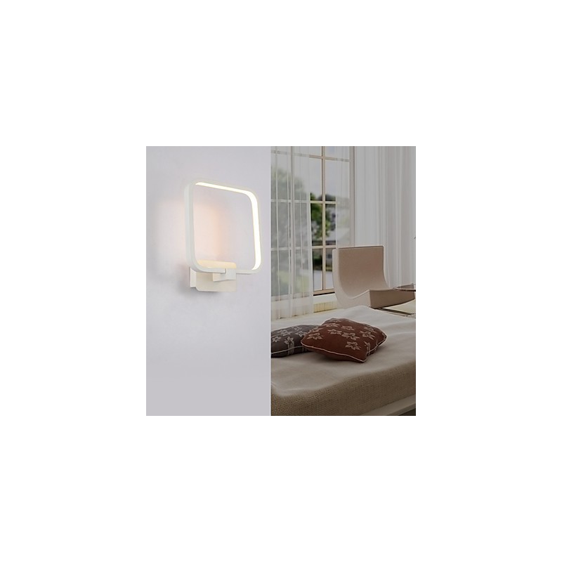 Applique da parete LED integrato in metallo bianco 15 W 24x20x10 cm