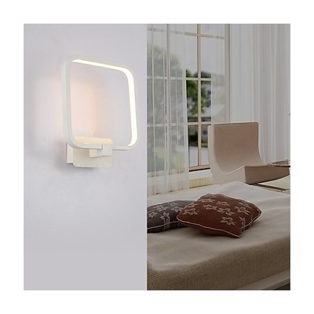 Applique da parete LED integrato in metallo bianco 15 W 24x20x10 cm