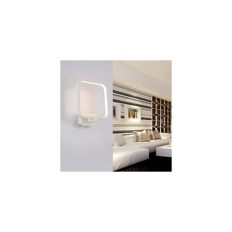 Applique da parete LED integrato in metallo bianco 15 W 24x20x10 cm