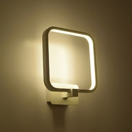 Applique da parete LED integrato in metallo bianco 15 W 24x20x10 cm
