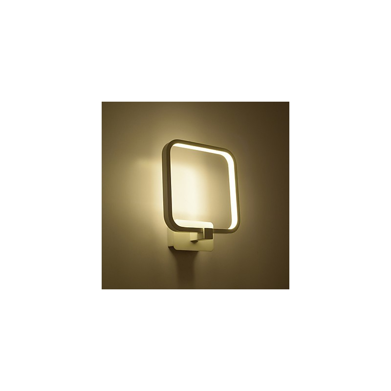 Applique da parete LED integrato in metallo bianco 15 W 24x20x10 cm