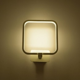 Applique da parete LED integrato in metallo bianco 15 W 24x20x10 cm