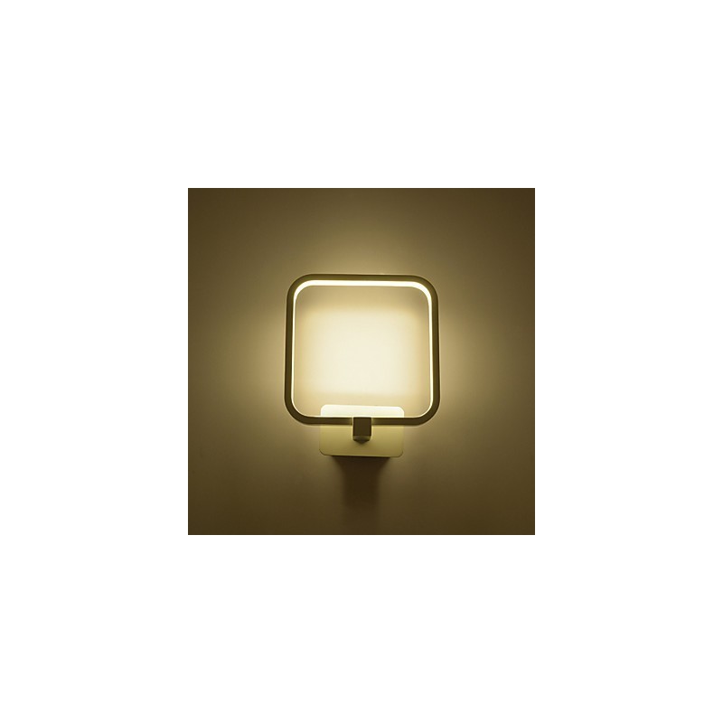 Applique da parete LED integrato in metallo bianco 15 W 24x20x10 cm