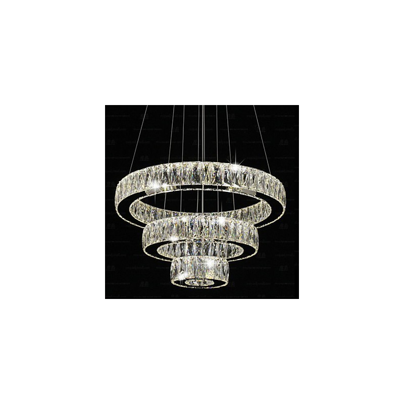Lampadario a sospensione in cristallo moderno tre anelli D406080 K9
