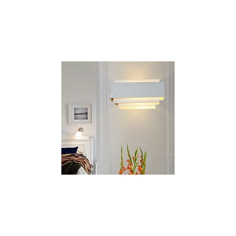 Applique da parete LED Mini Style moderna contemporanea in metallo bianco