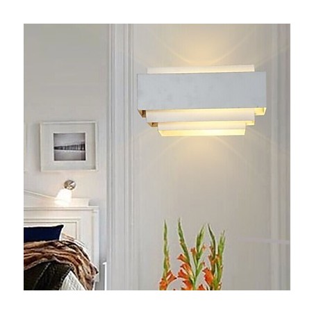 Applique da parete LED Mini Style moderna contemporanea in metallo bianco