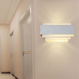 Applique da parete LED Mini Style moderna contemporanea in metallo bianco