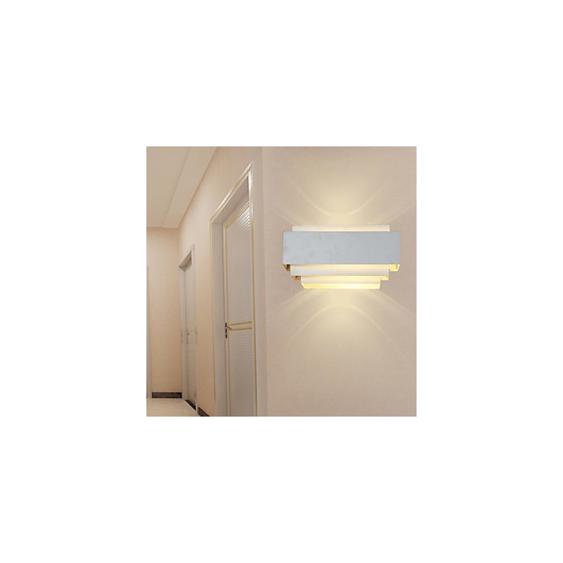 Applique da parete LED Mini Style moderna contemporanea in metallo bianco