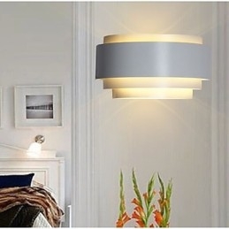Applique da parete LED moderna in metallo bianco 25 cm