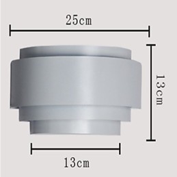 Applique da parete LED moderna in metallo bianco 25 cm