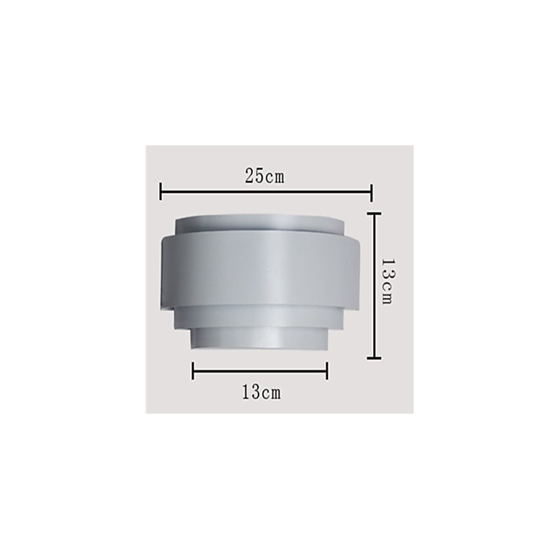 Applique da parete LED moderna in metallo bianco 25 cm