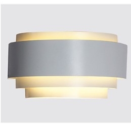 Applique da parete LED moderna in metallo bianco 25 cm