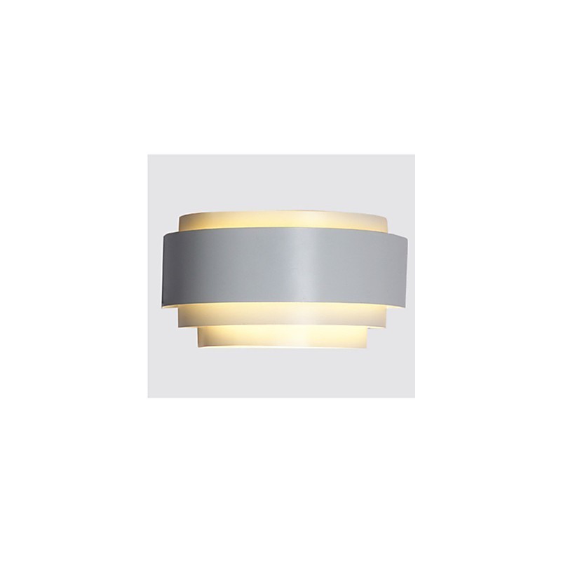 Applique da parete LED moderna in metallo bianco 25 cm