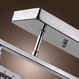 Lampadario lineare a filo in cristallo 3 luci cromo