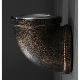 Applique da parete country in metallo con LED integrato 7 W, marrone e nero