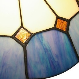 Plafoniera da soffitto stile mediterraneo blu in vetro multicolore Ø 40 cm