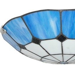Plafoniera da soffitto stile mediterraneo blu in vetro multicolore Ø 40 cm
