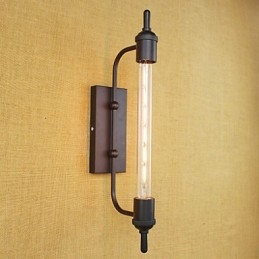Applique da parete decorativa retrò europea con lampadina Edison e flauto