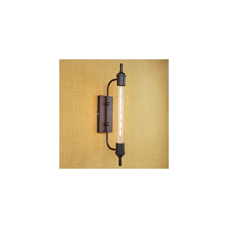 Applique da parete decorativa retrò europea con lampadina Edison e flauto