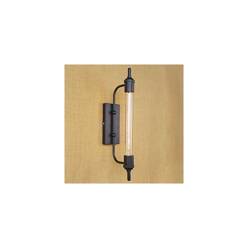 Applique da parete decorativa retrò europea con lampadina Edison e flauto