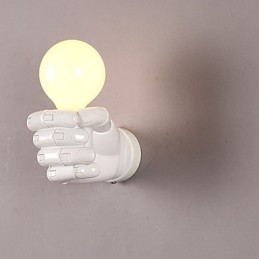 Applique da parete LED a forma di pugno europeo destro in resina, stile rustico