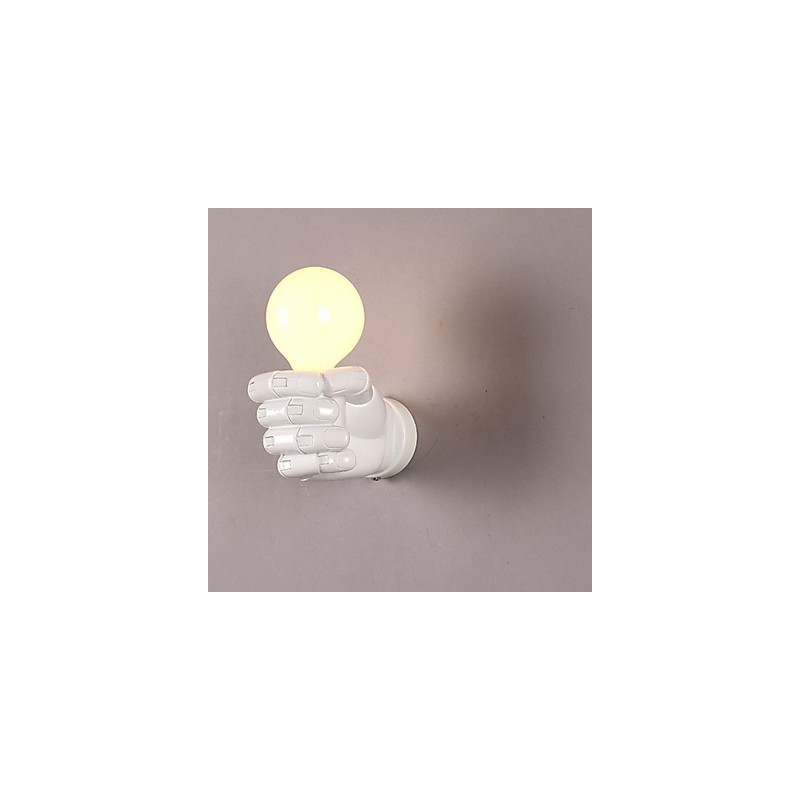 Applique da parete LED a forma di pugno europeo destro in resina, stile rustico