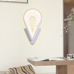 Applique da parete moderna in metallo e vetro con LED integrato 12 W bianca