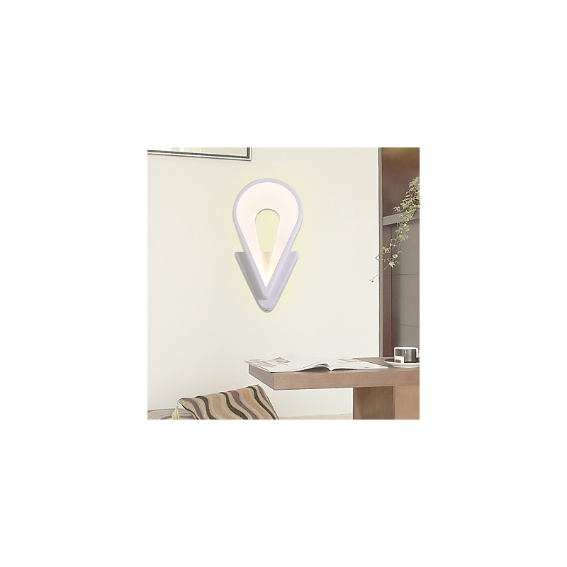 Applique da parete moderna in metallo e vetro con LED integrato 12 W bianca