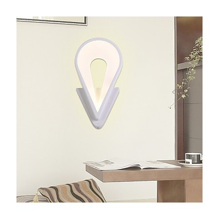 Applique da parete moderna in metallo e vetro con LED integrato 12 W bianca