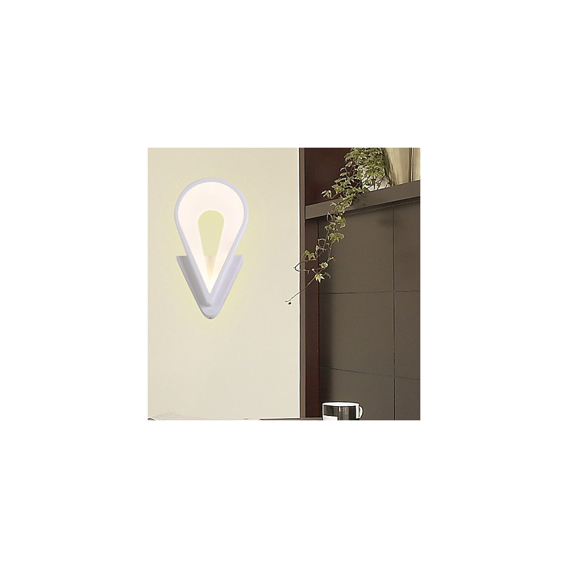 Applique da parete moderna in metallo e vetro con LED integrato 12 W bianca