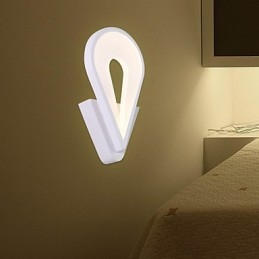 Applique da parete moderna in metallo e vetro con LED integrato 12 W bianca