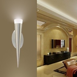 Applique da parete LED moderna in metallo e vetro trasparente argento 5 W