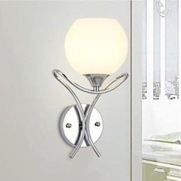 Applique da parete moderna contemporanea cromo paralume bianco