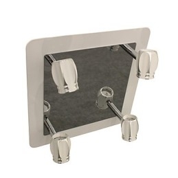 Applique da bagno moderna cromata a 4 luci GU10 con lampadine incluse