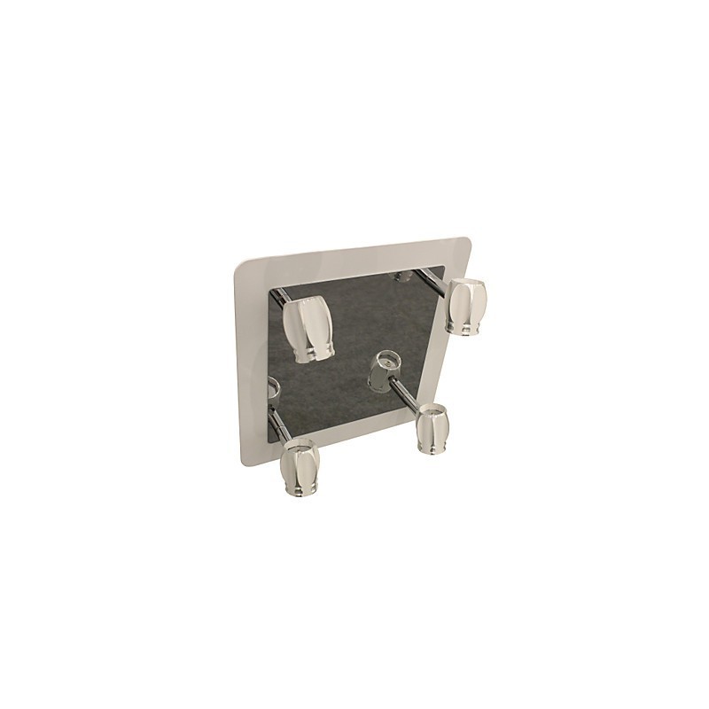 Applique da bagno moderna cromata a 4 luci GU10 con lampadine incluse