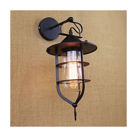 Applique da parete decorativa retrò con scena di negozio di abbigliamento e ristorante