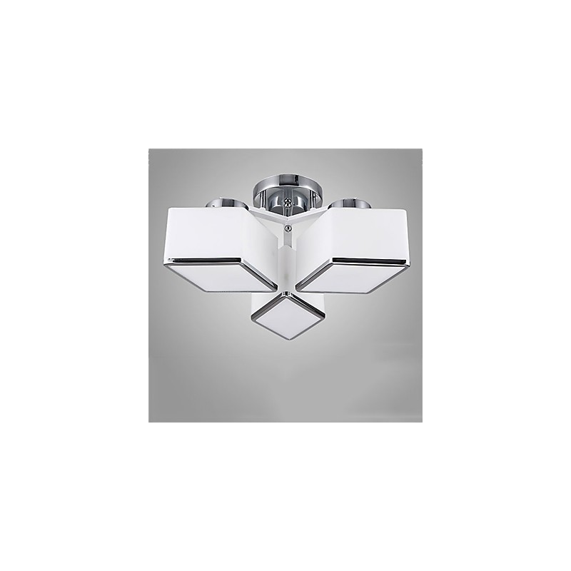 Plafoniera a filo moderna contemporanea in vetro bianco 40 cm