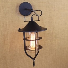 Applique da parete decorativa retrò con scena di negozio di abbigliamento e ristorante