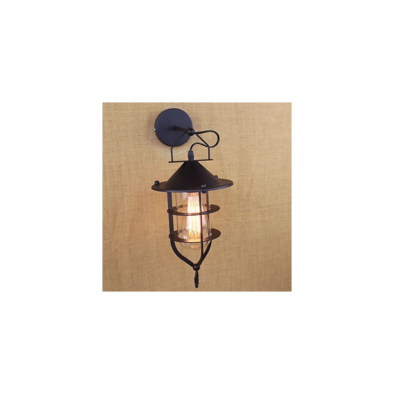 Applique da parete decorativa retrò con scena di negozio di abbigliamento e ristorante