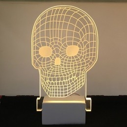 Applique da parete moderna contemporanea in metallo e vetro bianco con LED integrato