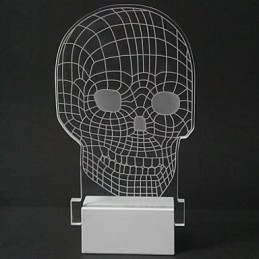 Applique da parete moderna contemporanea in metallo e vetro bianco con LED integrato