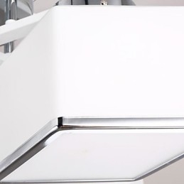 Plafoniera a filo moderna contemporanea in vetro bianco 40 cm