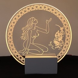 Applique da parete moderna in metallo bianco con LED integrato