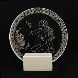 Applique da parete moderna in metallo bianco con LED integrato
