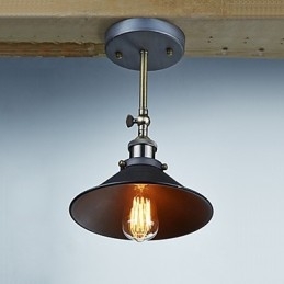 Applique da parete industriale vintage Edison Simplicity in metallo nera 1 luce