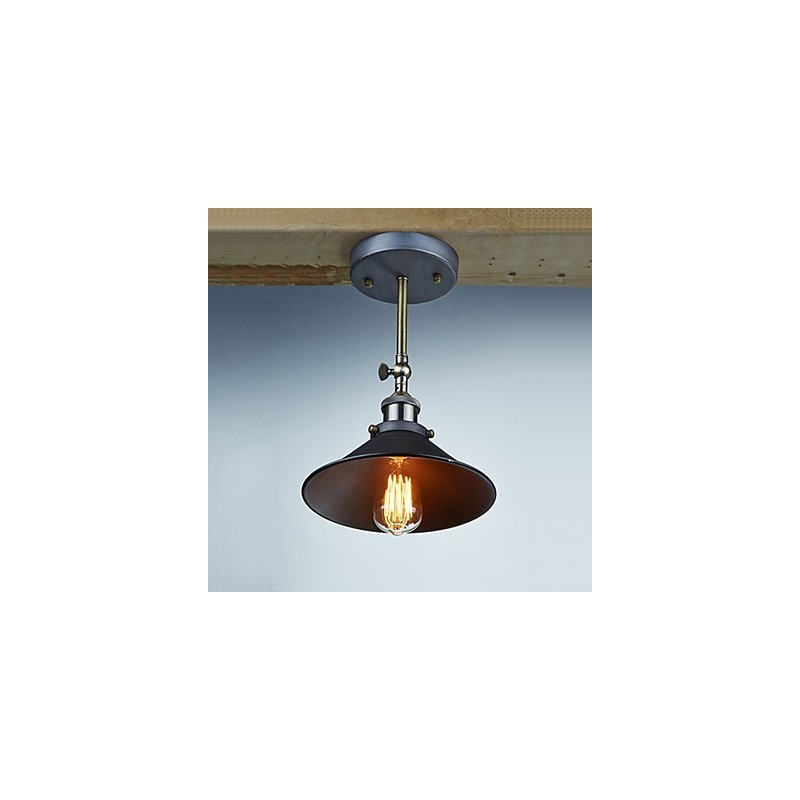 Applique da parete industriale vintage Edison Simplicity in metallo nera 1 luce