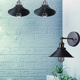 Applique da parete industriale vintage Edison Simplicity in metallo nera 1 luce