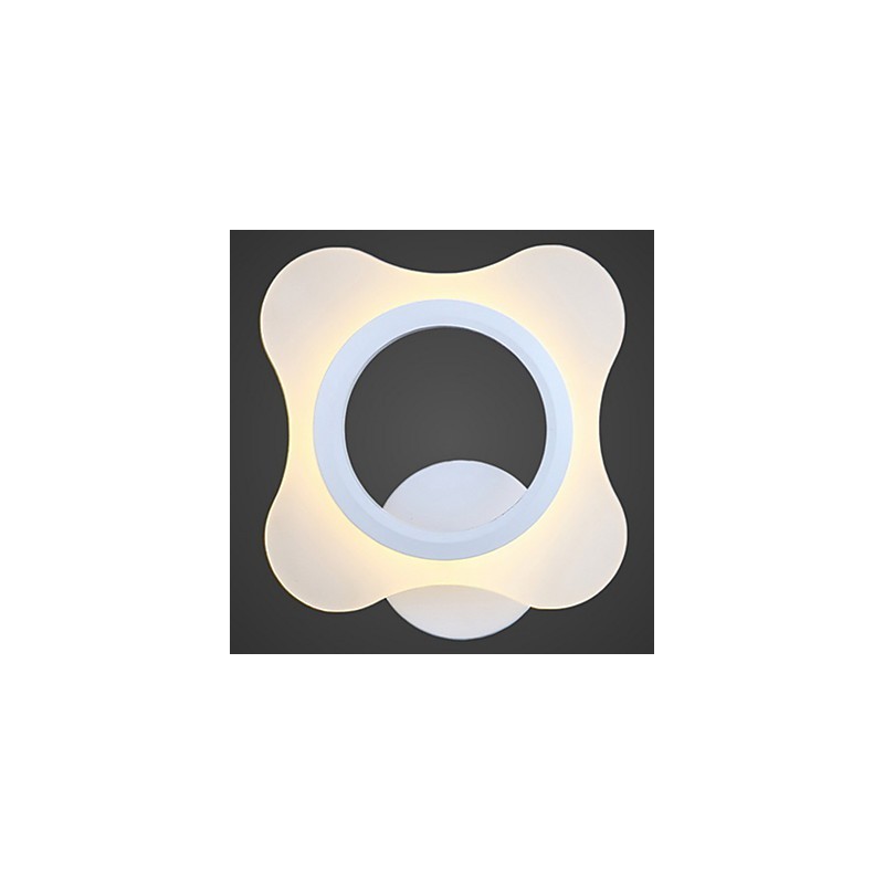 Applique da parete LED bianca in acrilico, 210x75x200 mm