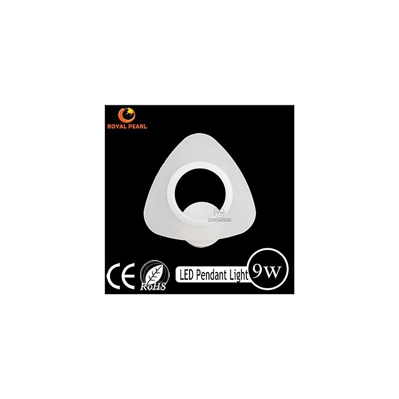 Applique da parete LED moderna in acrilico 9W bianco o bianco caldo