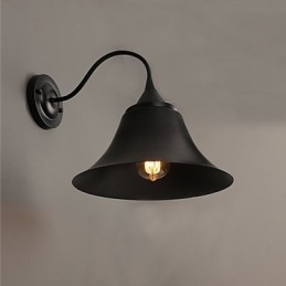 Applique da parete in ferro nero antico stile loft Designer Duds